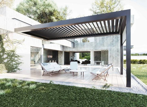 Outdoor Waterproof Pergola Opening Roof Louver 