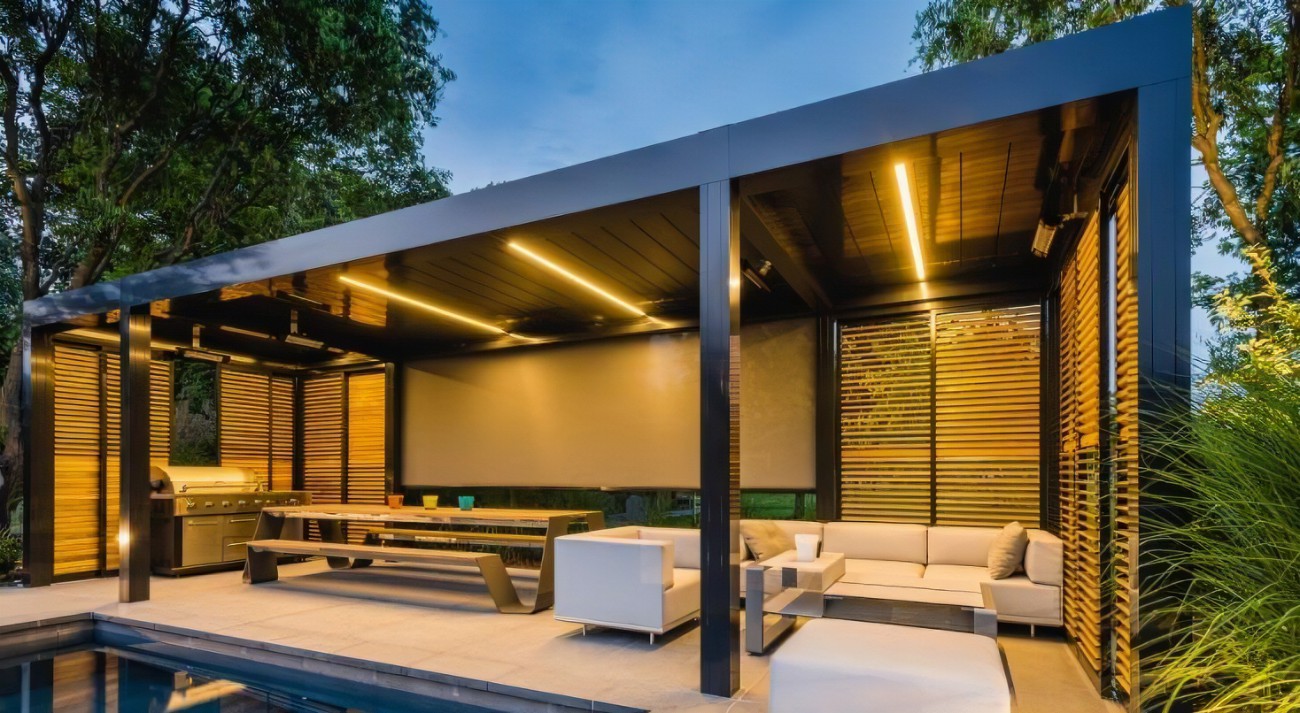 Ballede-Aluminum Pergola（Pergola,Outdoor Pergola,Retractable Awning,Patio Cover,Outdoor Canopy）