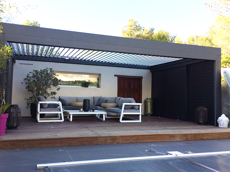 louvered pergola,aluminum pergola,modern outdoor pergola, louvered pergola aluminium, pergolas for outdoor_Ballede aluminum pergola