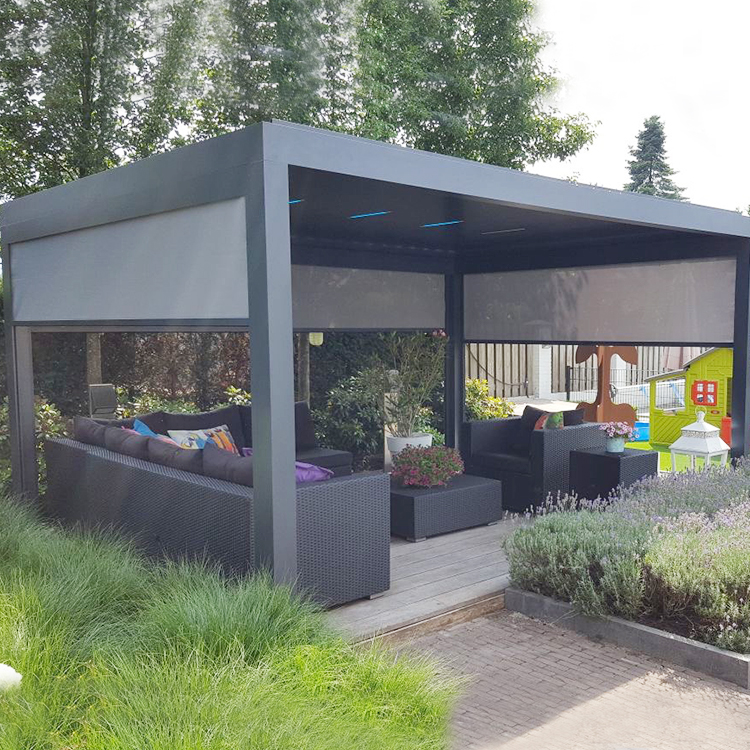 Aluminum Pergola With Side Curtain