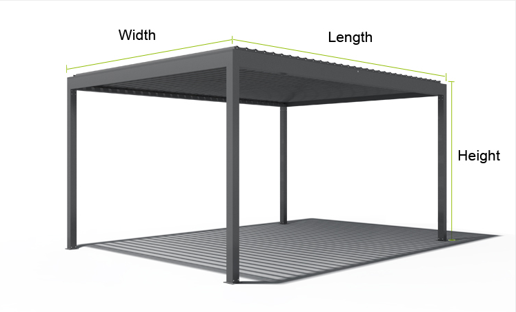 customizable smart pergola shutter