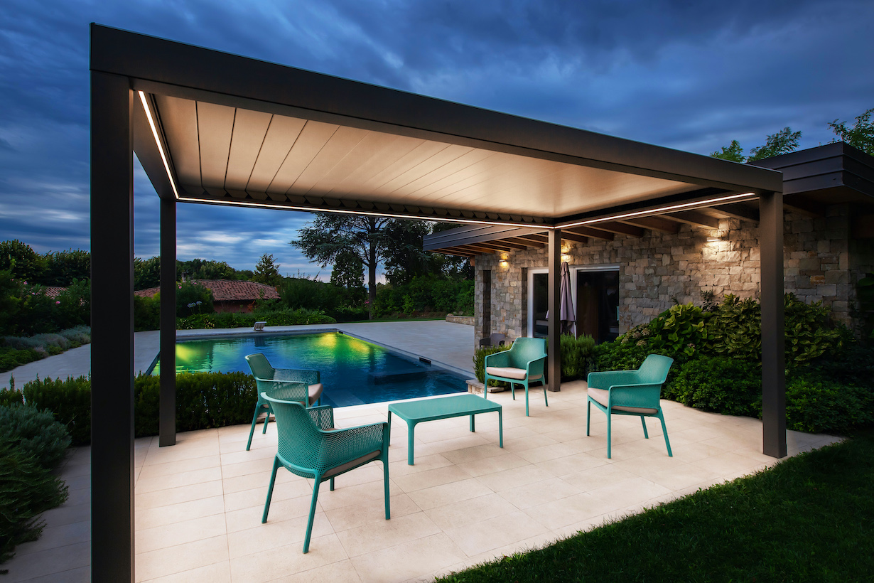 BLD louvered roof pergola