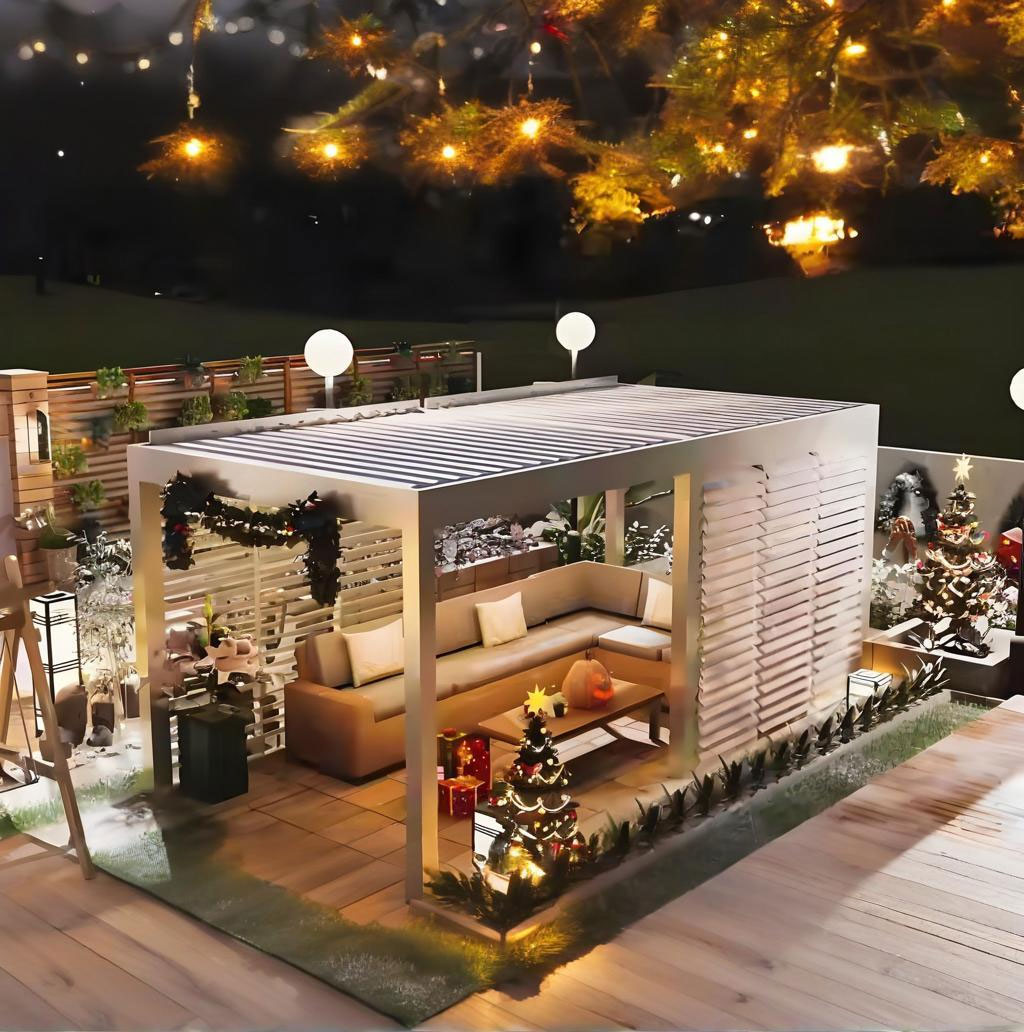 Decorating a Pergola for Christmas