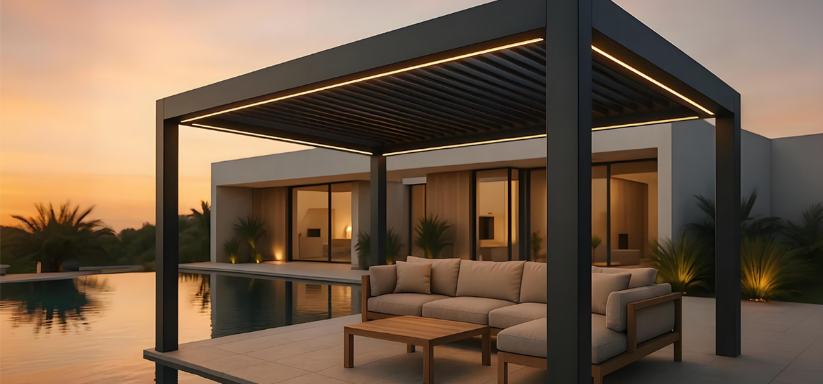Romantic Aluminum Pergola for Holiday