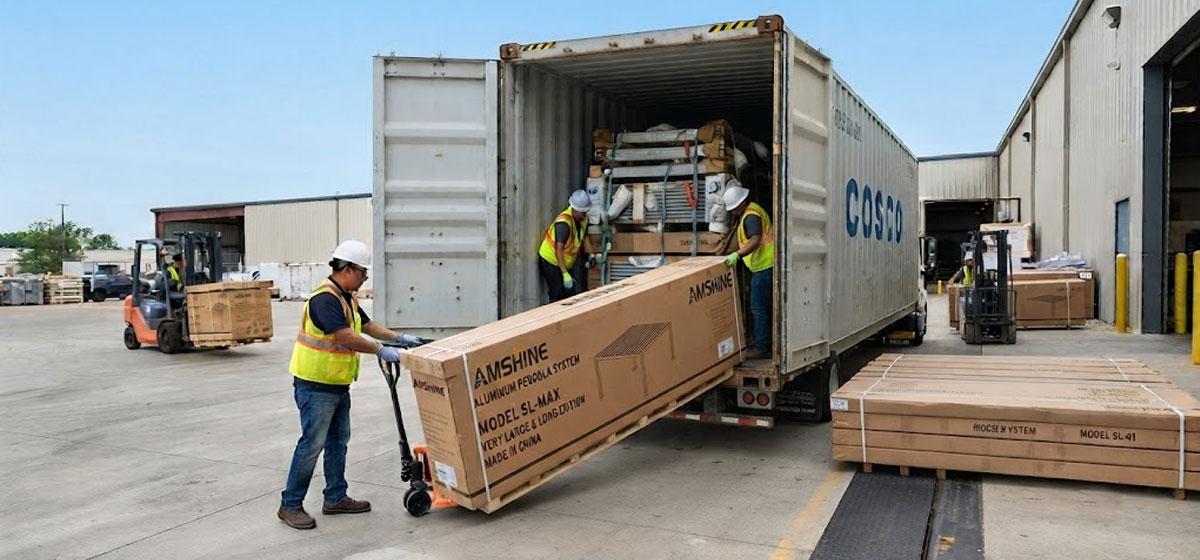 Shipping-Aluminum-Pergolas-in-Containers