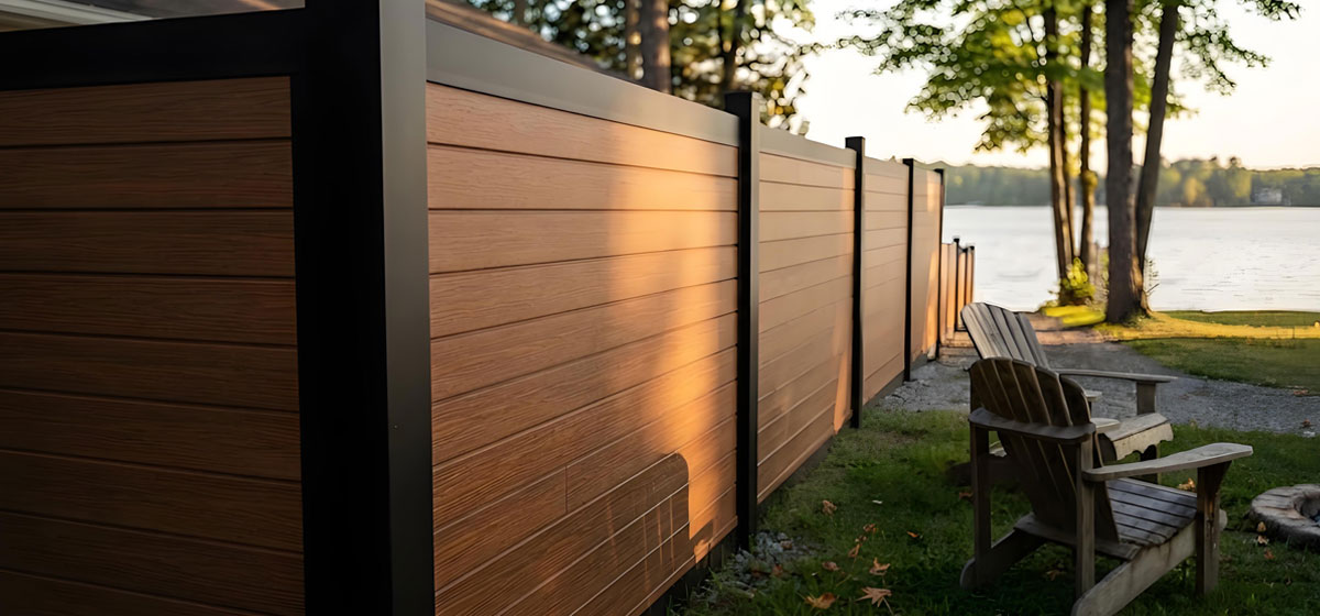 Aluminum-Fence-with-a-Natural-Wood-Grain-Finish Aluminum-Fence-with-a-Natural-Wood-Grain-Finish